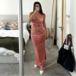 Reformation Adalynn Velvet Two Piece Set